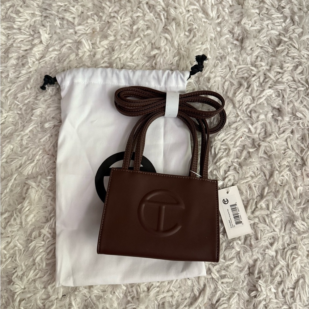 Telfar Brown Mini Shopping Bag